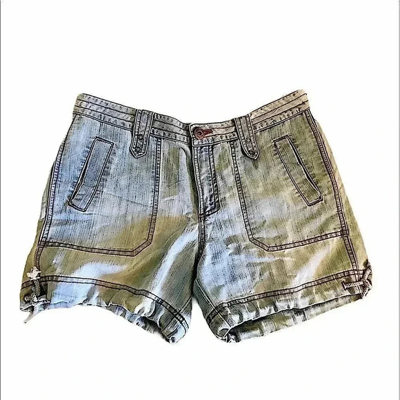 𝅺Ruff Hewn pull strings jean shorts size 8 - Picture 2 of 13